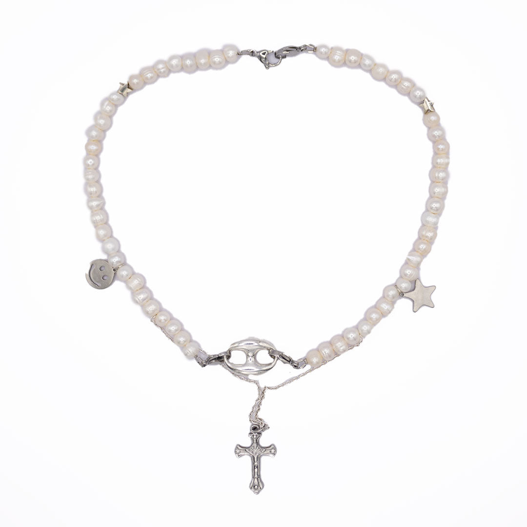 Collar 'Glam Cross White'
